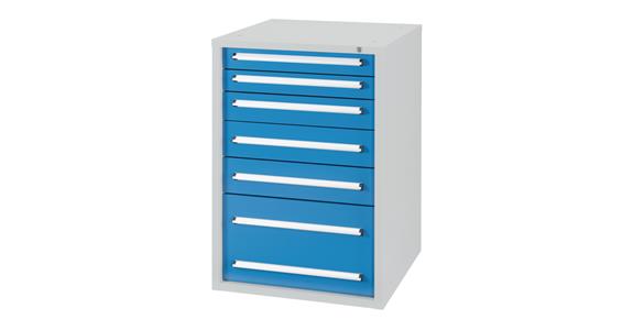 Drawer cabinet H1028XW722XD700mm 6 drawers RAL7035/5012