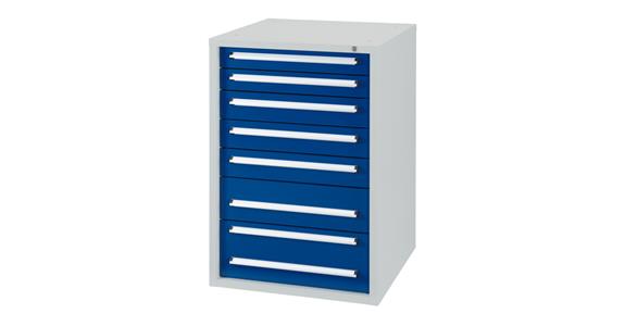 Drawer cabinet H1028XW722XD700mm 7 drawers RAL7035/5010