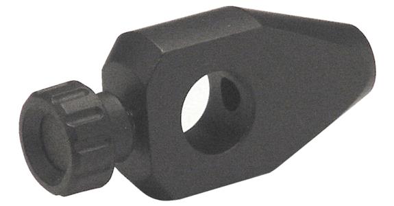 Optic fibre holder dia. 9-12 mm thread M6, made of light metal, black anodised