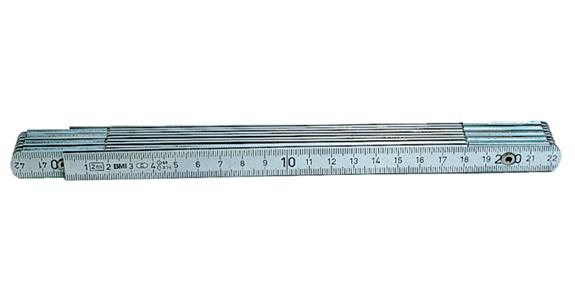 Folding rule light metal length 2 m width 14 mm number of sections 10