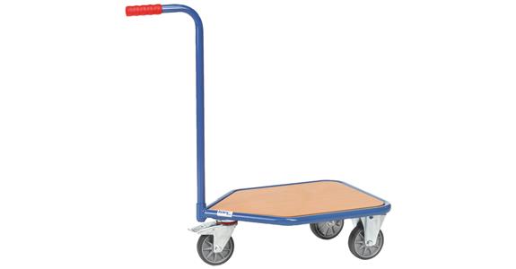 Hand trolley 600x450 mm load capacity 200 kg 1 platform height 195 mm RAL 5007