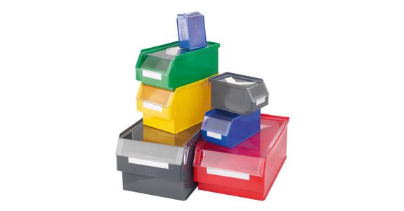 Easy-view storage bin polyethylene slot. susp. size 5 yellow LxWxH 290x140x130mm