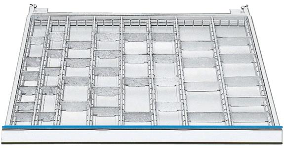 Drawer fixture centre rails+dividers ser. 70/705 mod. 705 H 50 mm