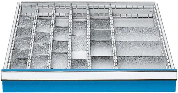 Drawer fixture centre rails+dividers ser. 70/705 mod. 706 H 100+125 mm