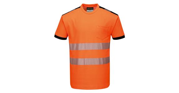 Výstražné tričko PW3, oranžové/černé, třída 2, XL