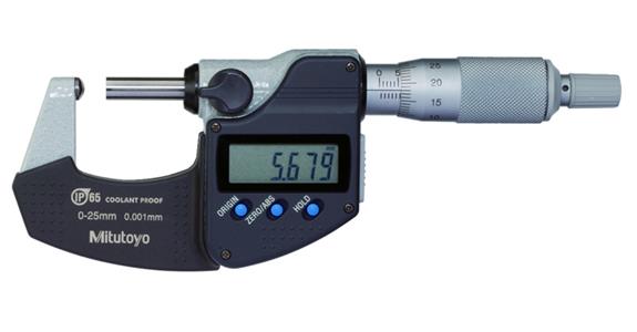 IP65 dig. micrometer 75-100 mm, w. curved surface, data output