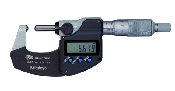 IP65 dig. micrometer 75-100 mm, w. curved surfaces both sides, DO