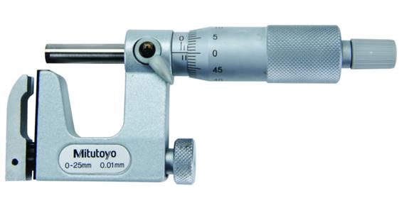 Micrometer 0-25 mm, w. interchangeable anvil