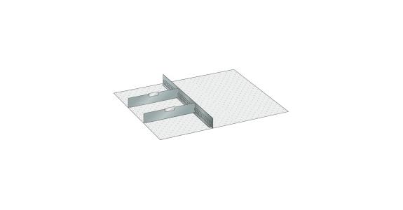 Set Schlitz-Trennbleche  BxT 612x612mm FH 250mm 1 Schlitzwand, 2 Trennbleche